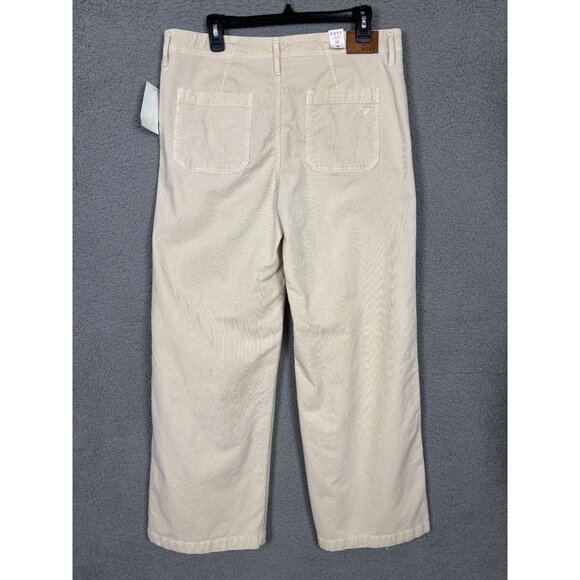 Roxy Women's Mid Rise Straight leg Corduroy Pants Size 33 Parchment (Cream) NWT' - Picture 3 of 8